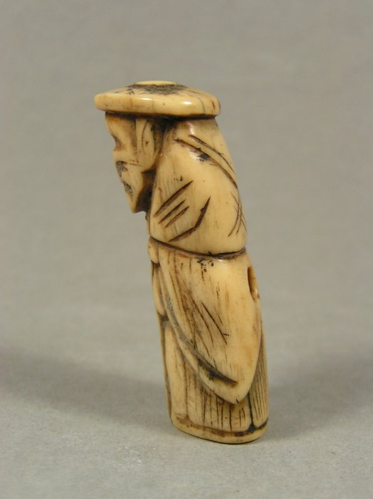 'Katabori netsuke' fra Tekkai - Staghorn - Japan - Edo-perioden (1600-1868)