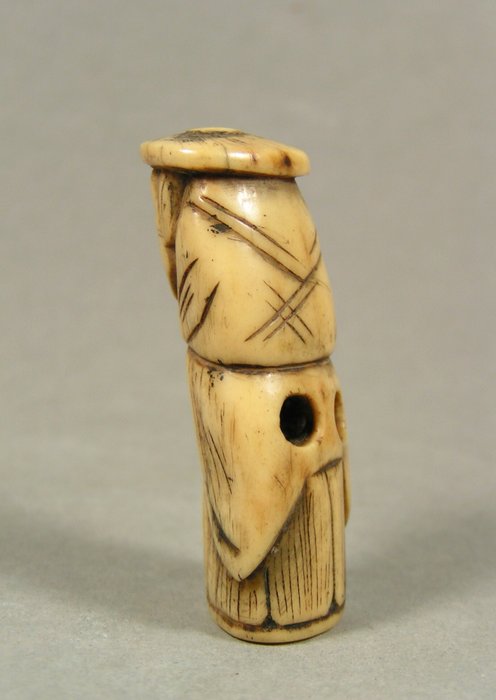 'Katabori netsuke' fra Tekkai - Staghorn - Japan - Edo-perioden (1600-1868)