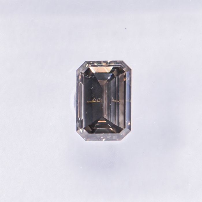 Ingen mindstepris - 1 pcs Diamant  (Naturfarvet)  - 0.36 ct - Smaragd - Fancy Grå, Grønlig Gul - SI2 - International Gemological Institute (IGI)