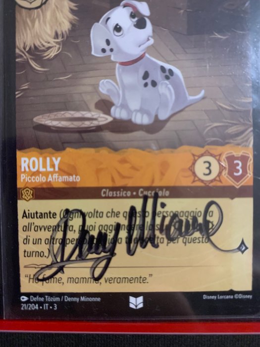 Ravensburger Disney Lorcana - 1 Card - Denny Minonne Author Signed - Rolly IT3 NM NO RESERVE PRICE