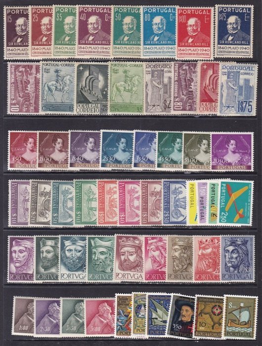 Portugal 1940/1960 - Samling af komplette serier uden stempelfiksere - MNH