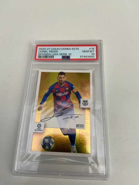 2020/21 Panini Liga Este Lionel Messi #16 Serie 10 - PSA 10 Graded sticker