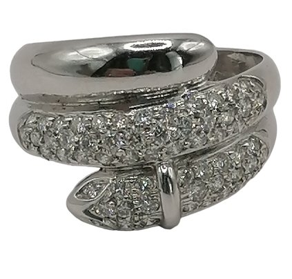 Ring - 18 kraat Hvidguld -  0.94ct. tw. Diamant (Natur)