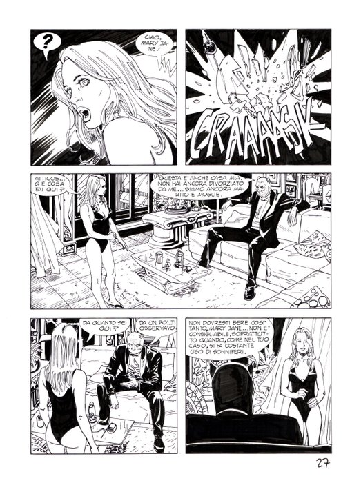 Bonazzi, Germano - 3 Original page - Nathan Never #243 - "Incursione notturna" - 2011