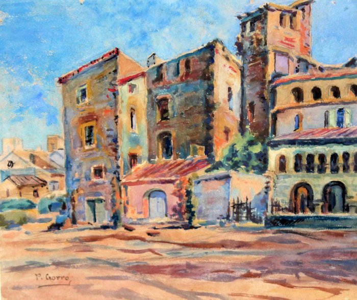 Pere Gorro Costa (1877-1952) - Casas de un pueblo