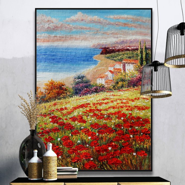 CleliaArt - Coastal Poppy Fields