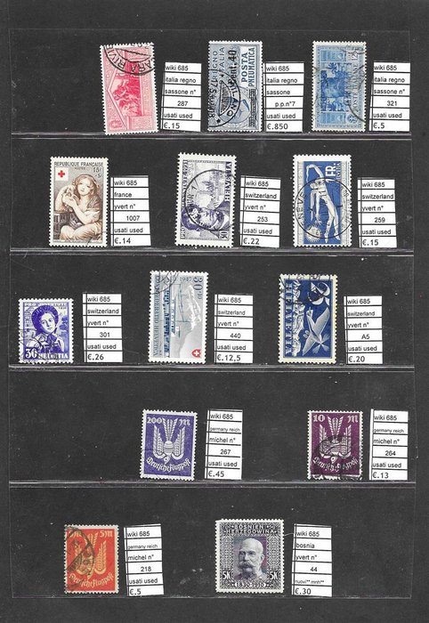 verden 1850/1950 - Samling af klassiske verdenslande stemplet og MH* +MNH** kat 2977 - yvert  scott sassone