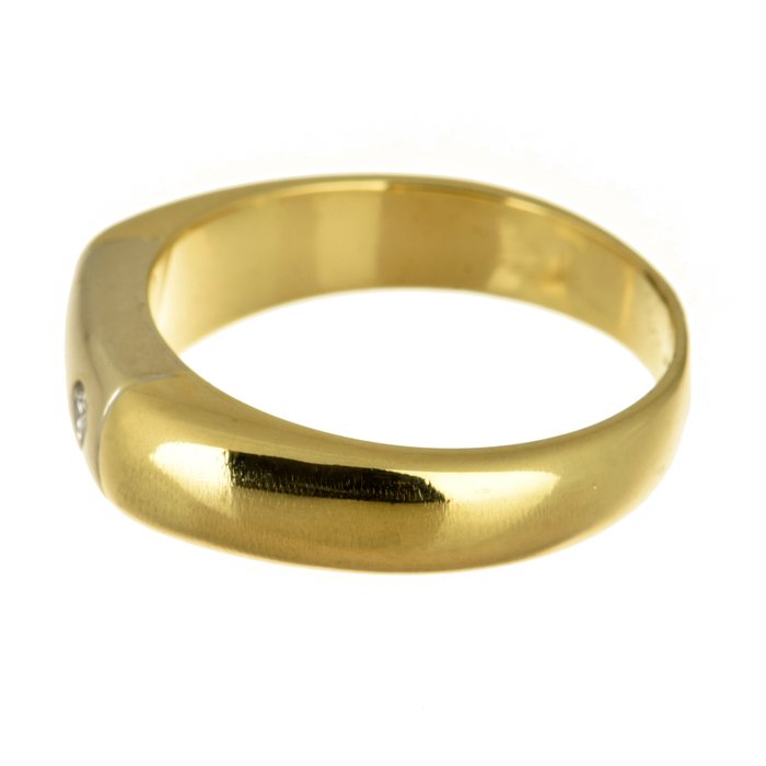 Ring - 18 kraat Gulguld Diamant (Natur)