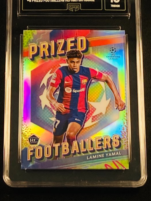 2023 - Topps - Finest UEFA Champions League - Lamine Yamal - #8 Rookie Card - Prized Refractor - 1 Graded card - GMA 10