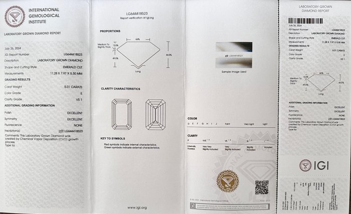 Ring Platin -  503ct tw Diamant (Laboratoriedyrket) - HERRERING EVS1