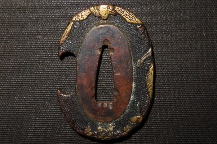 Katana - Kobber - Houou Phoenix Daisho Tsuba : C4-313 - Japan - Edo-perioden (1600-1868)