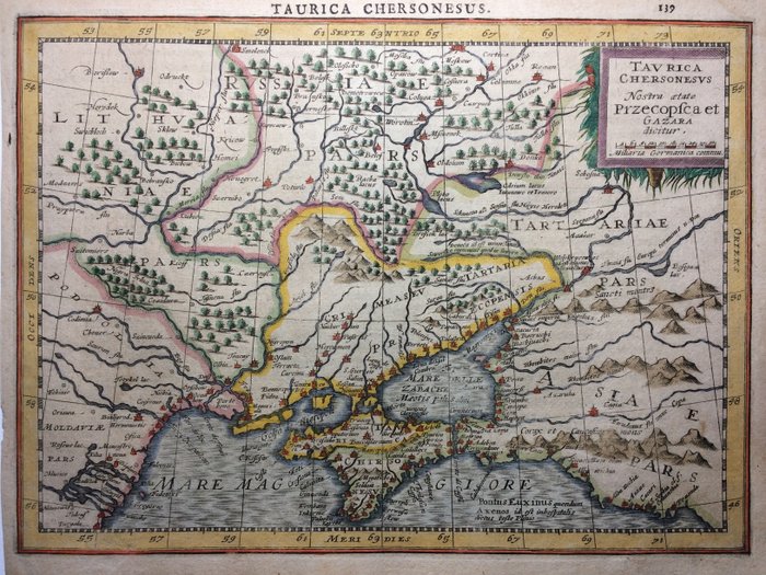 Ukraine - Krim, Moldova, Rusland; Petrus Kaerius / J.E. Cloppenburgh - Tavrica Chersonesvs - 1632