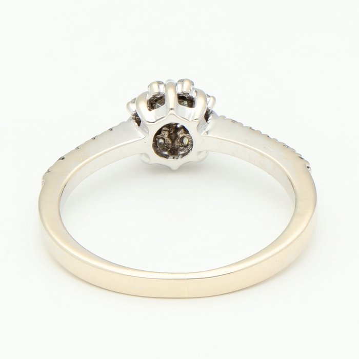 Ring - 18 kraat Hvidguld Diamant (Natur)