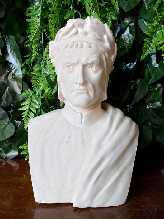 Skulptur Busto di Dante Alighieri - 31 cm - marmorstøv