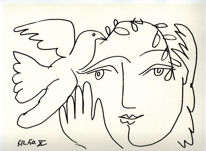 Pablo Picasso (after) - Face of Peace - 1950‹erne