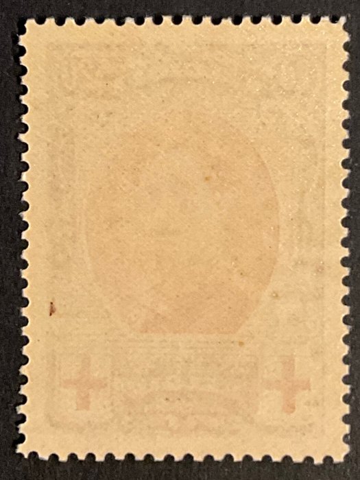 Belgien 1914/1915 - Røde Kors udgave - Albert I - 20c Violet - Perforering 12 x 12 - Sjælden perforering - Smukt center - OPBP 134A