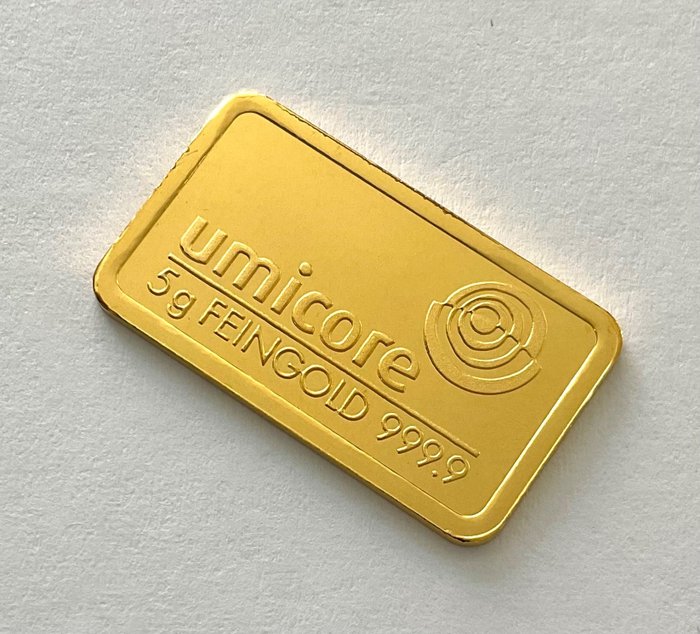 5 gram - Guld 999 - Umicore, Belgium