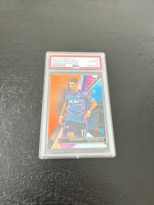 2021/22 Topps Finest UCC Dominik Szoboszlai #32 Orange Refractor /25 PSA 10 - 1 Graded card