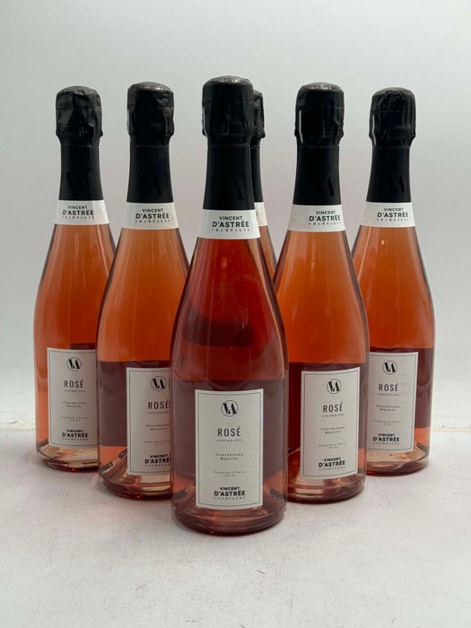 Vincent d'Astrée Brut d'Assemblage - Champagne Rosé - 6 Flasker (075 L)