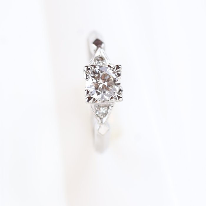 Ring Platin -  0.51ct. tw. Diamant (Natur) - Diamant