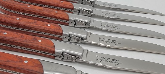 Laguiole Style de Vie - Bordknive sæt (6) - Luksus Line Steak Knive - Pakka - Luksus linje