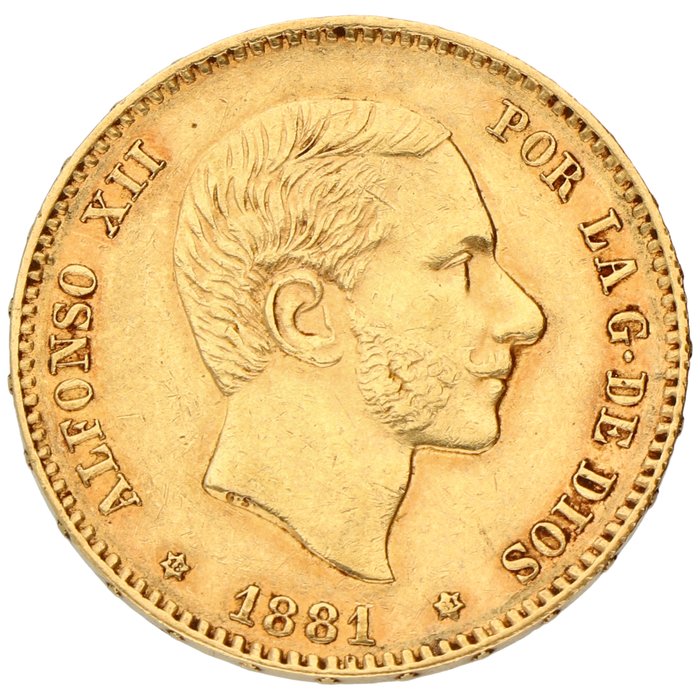 Spanien. Alfonso XII (1874-1885). 25 Pesetas 1881 MSM