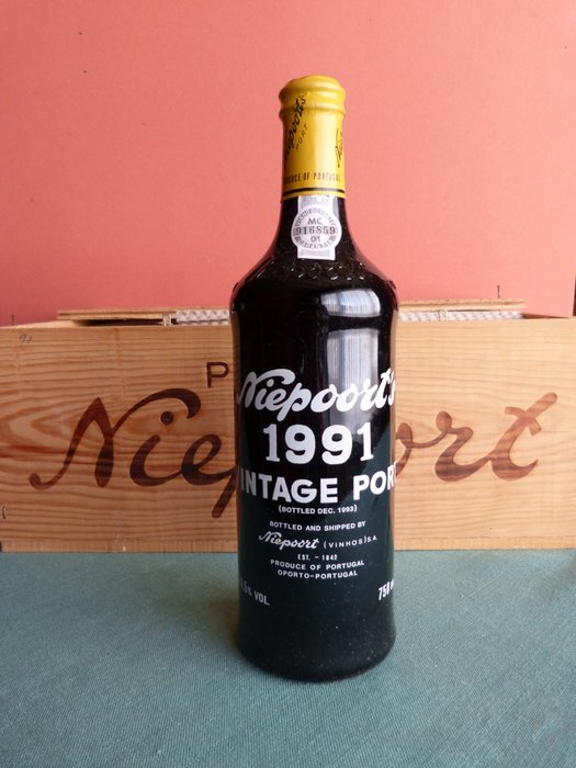 1991 Niepoort - Vintage Port - Flasket 1993 -  Douro  - 6 Flasker (0,75 L)