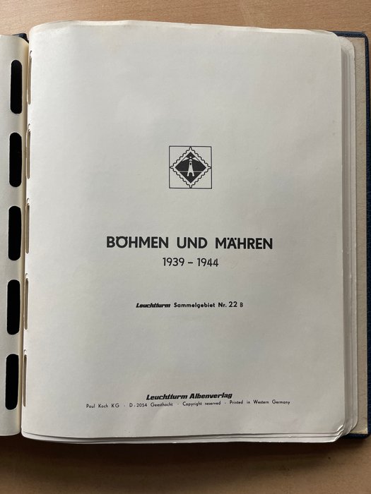 Bøhmen og Mähren 1939/1944 - og Generalguvernementets Samling i en Klipbinding