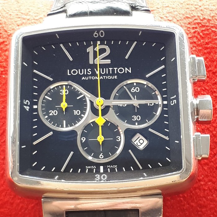 Louis Vuitton - Speedy Chronograph Automatic Jagged Black Dial with Yellow Hands "FULL SET" - Q212G - Mænd - 2000-2010