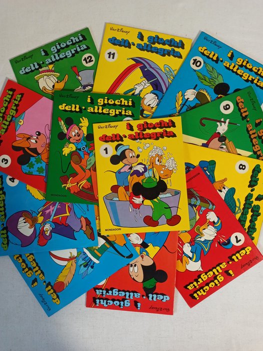 I giochi dell' allegria n. 1/12 - serie completa Disney - 12 Comic - 1976