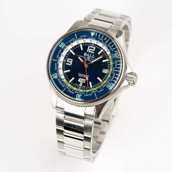 BALL - Engineer Master II Diver Worldtime Blue Watch - Brand New - DG2232A-SC-BE - Mænd - 2011-nu