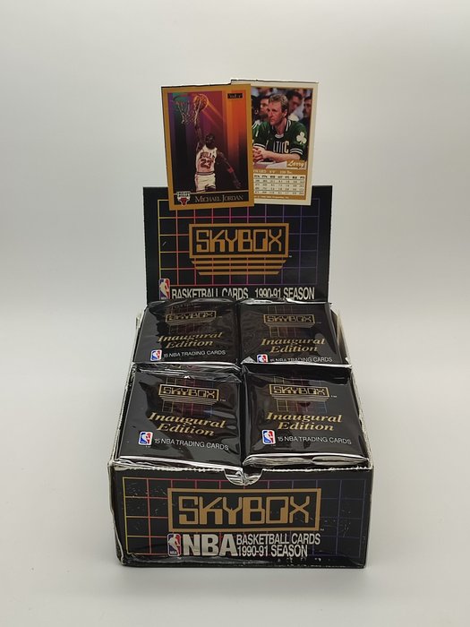 1990/91 Skybox NBA Basketball Cards Inaugural Edition - 10 Pack - Næsten så god som ny (NM)