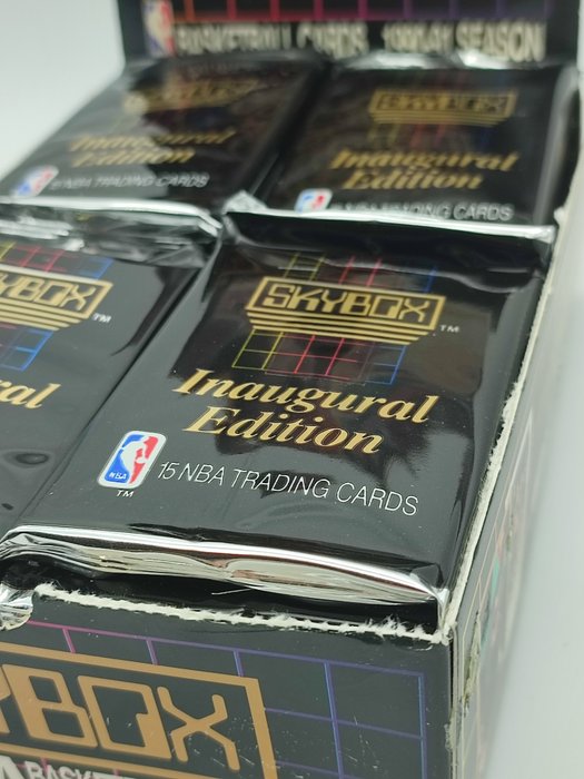 1990/91 Skybox NBA Basketball Cards Inaugural Edition - 10 Pack - Næsten så god som ny (NM)