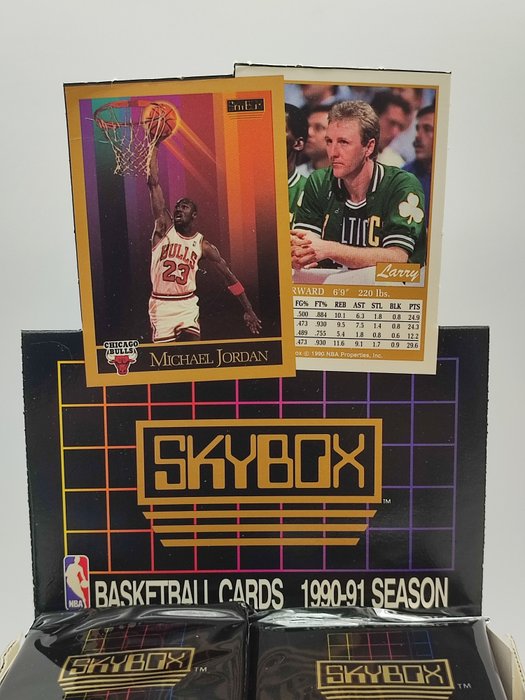 1990/91 Skybox NBA Basketball Cards Inaugural Edition - 10 Pack - Næsten så god som ny (NM)