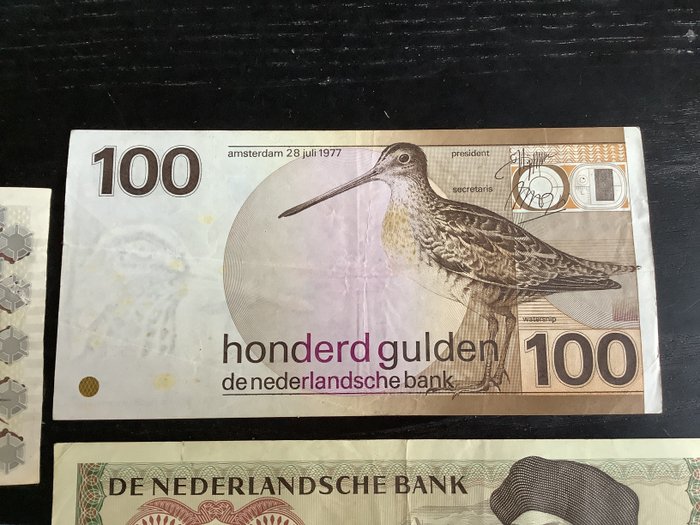 Holland. - 4 x 100 Gulden 1953-1992  (Ingen mindstepris)