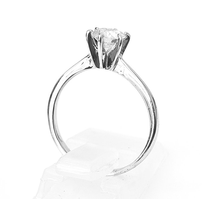 Forlovelsesring - 14 karat Hvidguld -  1.19ct. tw. Diamant (Natur)