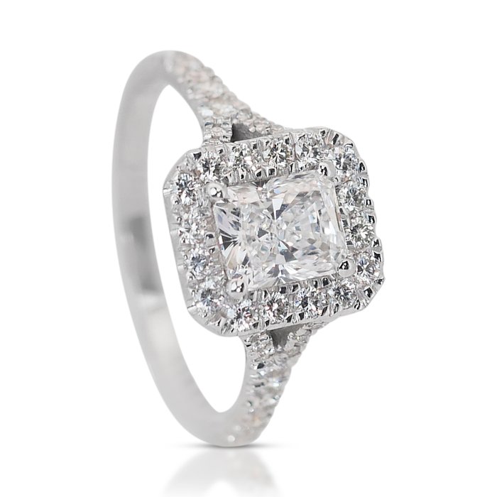 Ring - 18 kraat Hvidguld -  1.41ct. tw. Diamant (Natur) - Diamant