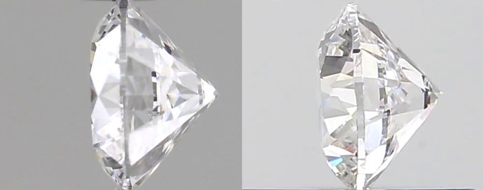 2 pcs Diamant  (Natur)  - 0.80 ct - Rund - D (farveløs) - VS2 - Gemological Institute of America (GIA) - *Matchende par* *3EX*