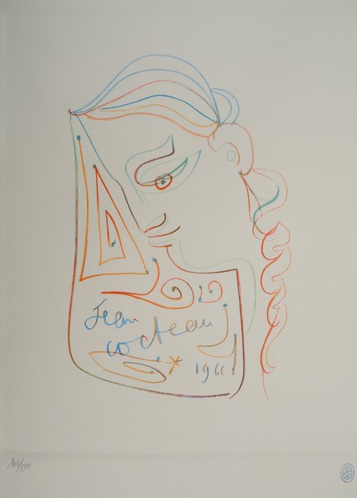 Jean Cocteau (1889-1963) - Jeune femme amoureuse