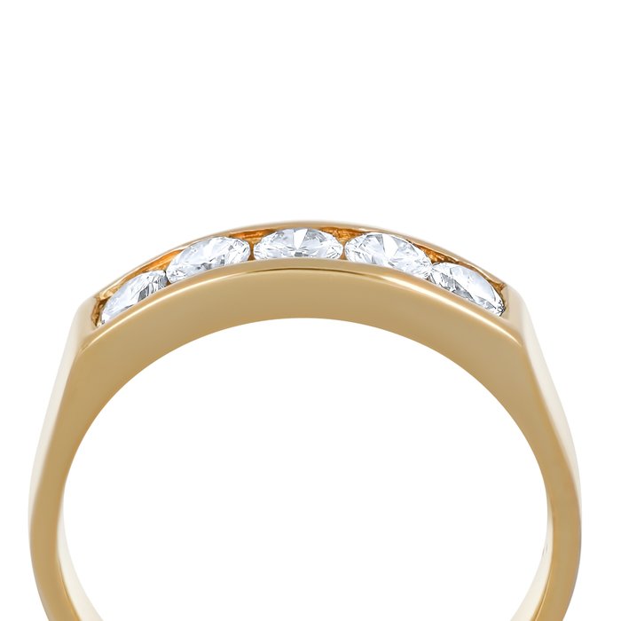 Ring - 18 kraat Gulguld -  0.50ct. tw. Diamant (Natur)