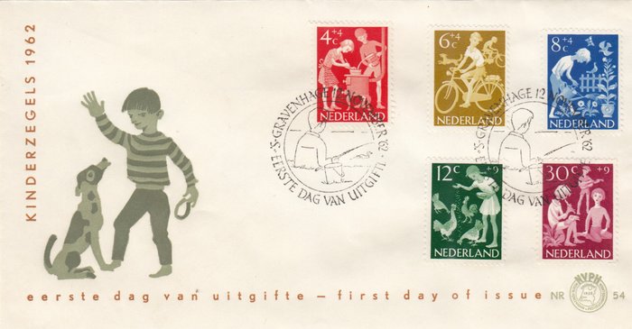 Holland 1962/1962 - Holland Kinderzegels 1962 NVPH: E54 FDC Med VLEEMING Certifikat