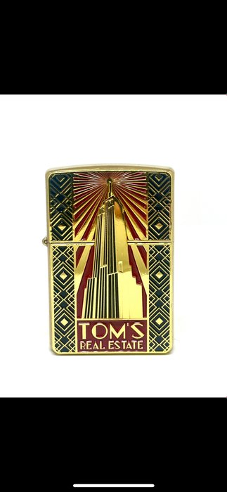 Zippo - Zippo Toms Real estate limited - Lighter - Emalje Forgyldning