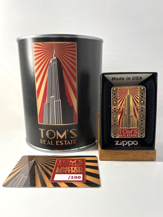 Zippo - Zippo Toms Real estate limited - Lighter - Emalje Forgyldning