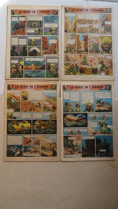 Tintin (magazine) - 17 Magasiner fra 1947 mellem nr. 4 (23. januar 1947) og nr. 34 (21. august 1947) - Første udgave - 1947