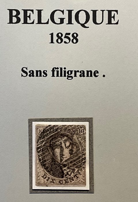 Belgien 1851/1858 - Parti medaljoner fra en særlig samling - inklusive bedre stempler på 40c karmin (inklusive - OBP 6/8 10A/12A 10/12 oa