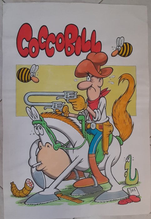 Jacovitti, Benito / Studio Soldatino - 1 Original colour drawing - Coccobill - 1980