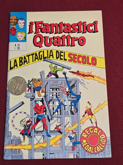 I Fantastici Quattro n 20 - originale - completo di medal Calcio - 1 Comic - Første udgave