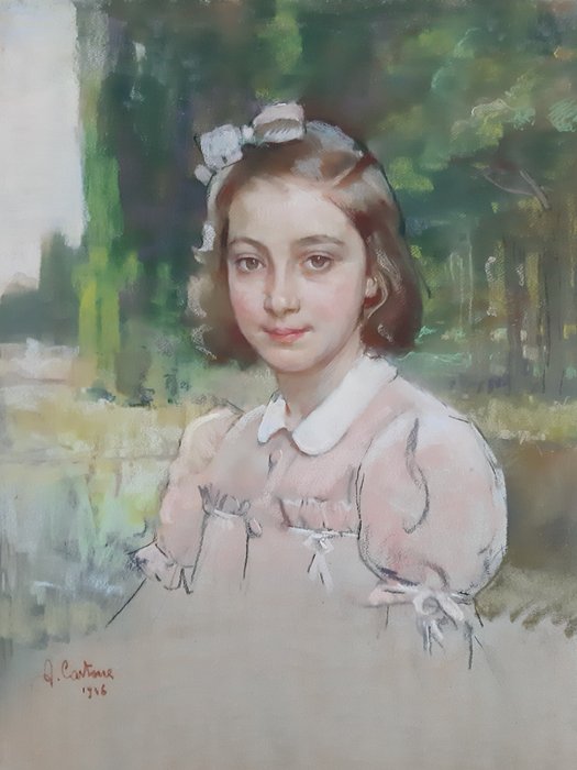 Aurelio Cartone (1910-1969) - Ritratto di bambina