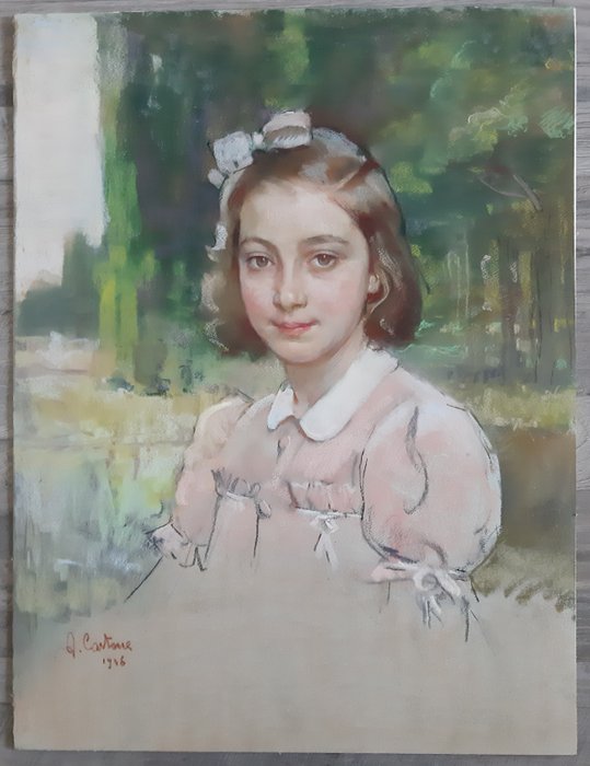 Aurelio Cartone (1910-1969) - Ritratto di bambina