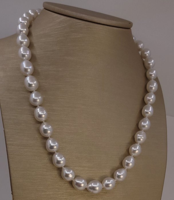 Halskæde PSL-certificerede australske South Sea Pearls - 9,0x11,3 mm